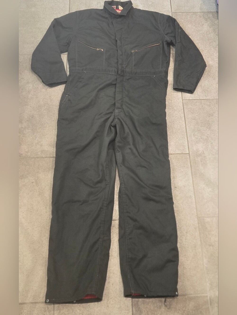 Vtg 70s Blue Bell Wrangler Olive Insulated Work Coveralls Jumpsuit Mens L 42/44